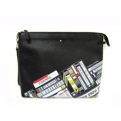 NEUF POCHETTE MONTBLANC MEISTERSTUCK SOFT GRAIN MIX TAPES CLUTCH MB123733 550€