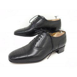 NEUF CHAUSSURES GUCCI 598300 7.5 41.5 RICHELIEU BOUT FLEURI CUIR + BOITE 890€