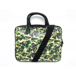 NEUF SACOCHE MONTBLANC X BAPE 125347 PORTE DOCUMENTS CUIR CAMOUFLAGE BRIEFCASE