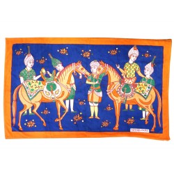 DRAP DE PLAGE HERMES INDIENS SUR CHEVAL SERVIETTE DE BAIN 150 X 95 CM EN COTON