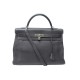 SAC A MAIN HERMES KELLY 40 RETOURNE 2004 EN CUIR TOGO GRIS BANDOULIERE HAND BAG