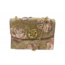 NEUF SAC A MAIN COACH TOILE MONOGRAMME ET MOTIF FLEURI 31696 HAND BAG PURSE 395€