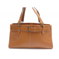 SAC A MAIN CHRISTIAN DIOR TROTTER EN CUIR CAMEL BROWN SHOULDER HANDBAG 1500€