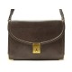 VINTAGE SAC A MAIN GUCCI EN CUIR GRAINE MARRON POCHETTE GRAINED LEATHER HANDBAG