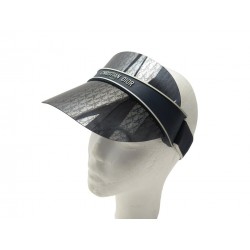 NEUF CASQUETTE CHRISTIAN DIOR A VISIERE CLUB 31B8 45-68 NOIR BLEU VISOR 500€