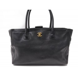 SAC A MAIN CHANEL EXECUTIVE MM CABAS EN CUIR CAVIAR NOIR HAND BAG PURSE 3700€