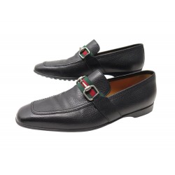 CHAUSSURES GUCCI MOCASSINS HORSEBIT BANDE WEB 190004 7 IT 41 SHOES LOAFERS 690€