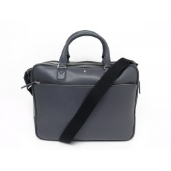 NEUF PORTE DOCUMENTS MONTBLANC EN CUIR SARTORIAL GRIS 116321 BRIEFCASE BAG 1160€