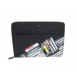 NEUF POCHETTE MONTBLANC MEISTERSTUCK SOFT GRAIN MIX TAPES CLUTCH MB123731 695€