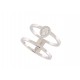 NEUF BAGUE MESSIKA GLAM'AZONE 2 RANGS 06173 EN OR BLANC 18K DIAMANT 0.16CT 2580€