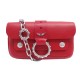 NEUF SAC A MAIN ZADIG & VOLTAIRE KATE WALLET LWBA02387 CUIR ROUGE HANDBAG 445€