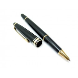 STYLO BILLE MONTBLANC MEISTERSTUCK CLASSIQUE RESINE NOIR & DORE 