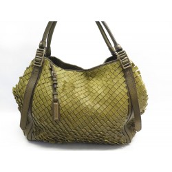 SAC A MAIN BURBERRY EN CUIR KAKI CABAS TOTE KHAKI LEATHER HAND BAG PURSE 2900€