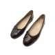 CHAUSSURES CHANEL BALLERINES G02819 LOGO CC 36 CUIR MARRON LEATHER SHOES 890€