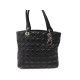 SAC A MAIN CHRISTIAN DIOR LADY CABAS CUIR CANNAGE NOIR BLACK HANDBAG PURSE 1800€