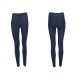 NEUF LEGGING CHANEL COTELE LAINE ET SOIE BLEUE P39407K02740 38 M BLUE NAVY WOOL