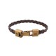 NEUF BRACELET LOUIS VUITTON TRESSE LOGO LV M6498 22CM CUIR NEW STRAP BANGLE 260€