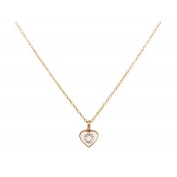 COLLIER HERMES PENDENTIF COEUR 49CM EN METAL DORE HEART NECKLACE PENDANT