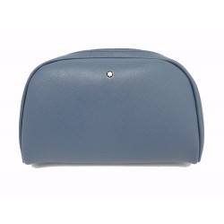 NEUF TROUSSE DE TOILETTE MONTBLANC SARTORIAL VANITY MB124183 CUIR BLEU BAG 215€