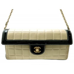 SAC A MAIN CHANEL TIMELESS BICOLORE 26 CM EN CUIR BEIGE & NOIR BAG PURSE 4260€