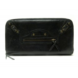 PORTEFEUILLE BALENCIAGA CLASSIC CONTINENTAL ZIP AROUND 130788 CUIR WALLET 475€