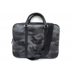 NEUF SACOCHE MONTBLANC 118667 PORTE DOCUMENTS EN CUIR CAMOUFLAGE BRIEFCASE 1010€