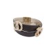 NEUF BRACELET BULGARI DOUBLE TOUR LOGO 34248 COLLIER EN CUIR NEW BANGLE 410€