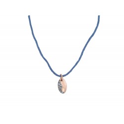 NEUF PENDENTIF DODO POMELLATO PRECIOUS TAG SUR CORDON OR ROSE 18K NECKLACE 200€