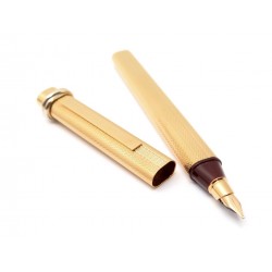 NEUF STYLO A PLUME CARTIER TRINITY 3 ORS EN PLAQUE OR + ECRIN FOUTAIN PEN 700€