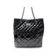 NEUF SAC A MAIN CHANEL SHOPPING 2.55 CABAS CUIR VERNIS MATELASSE TOTE BAG 5600€