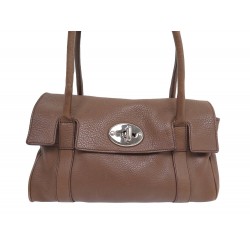 SAC A MAIN MULBERRY BAYSWATER EN CUIR MARRON BROWN LEATHER HAND BAG PURSE 1400€