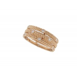 BAGUE MAUBOUSSIN LE PREMIER JOUR EN OR ROSE 18K DIAMANTS T56 GOLDEN RING 3264€