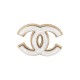 NEUF BROCHE CHANEL LOGO CC EN RESINE BLANCHE WHITE 2022 NEW RESIN BROOCH 620€