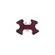 NEUF PIN'S HERMES BROCHE H STREET BORDEAUX EN ACIER PALLADIE NEW STEEL BROOCH