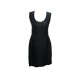 ROBE LOUIS VUITTON MOTIF IMPRIME ROND LOGO S 36 SOIE NOIR BLACK SILK DRESS 3400€