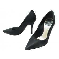 CHAUSSURES CHRISTIAN DIOR ESCARPINS CUIR IRIDESCENT NOIR 35.5 LEATHER SHOES 950€