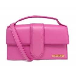 NEUF SAC A MAIN JACQUEMUS LE GRAND BAMBINO 213BA007 CUIR ROSE HANDBAG PURSE 820€