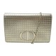 NEUF SAC A MAIN DIOR 30 MONTAIGNE MICROCANNAGE CUIR DORE BANDOULERE BAG 2220€