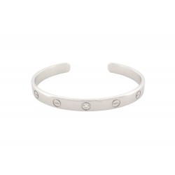 BRACELET CARTIER LOVE 1 DIAMANT CRB6029917 17.5 OR BLANC 18K 25.4GR BANGLE 7200€