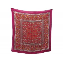 CHALE HERMES CHASSE EN INDE FOULARD CACHEMIRE SOIE CARRE DUCHENE 