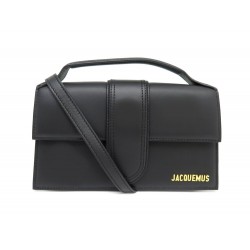 NEUF SAC A MAIN JACQUEMUS LE GRAND BAMBINO 213BA007 CUIR NOIR HANDBAG PURSE 820€