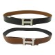 CEINTURE HERMES BOUCLE H 32MM T90 LIEN CUIR REVERSIBLE BOX NOIR TOGO BELT 750€