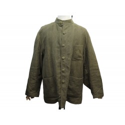 VESTE ARNYS FORESTIERE L 54 MANTEAU COL ROND LIN KAKI LINEN JACKET COAT 2500€