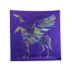 NEUF RARE FOULARD LE PEGASE D'HERMES CARRE SOIE VIOLET RENONCIAT NEW SILK SCARF