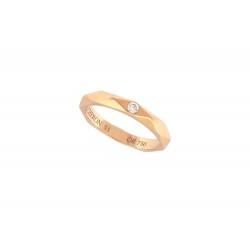 BAGUE BOUCHERON ALLIANCE FACETTE OR ROSE 18K 1 DIAMANT 0.02CT 51 GOLD RING 2490€