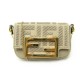 SAC A MAIN FENDI BAGUETTE ZUCCHA NANO CHARM 7AS045 BANDOULIERE TOILE BEIGE 820€