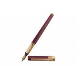 NEUF STYLO PLUME MUST DE CARTIER TRINITY 3 ORS LAQUE DE CHINE FOUNTAIN PEN 700€