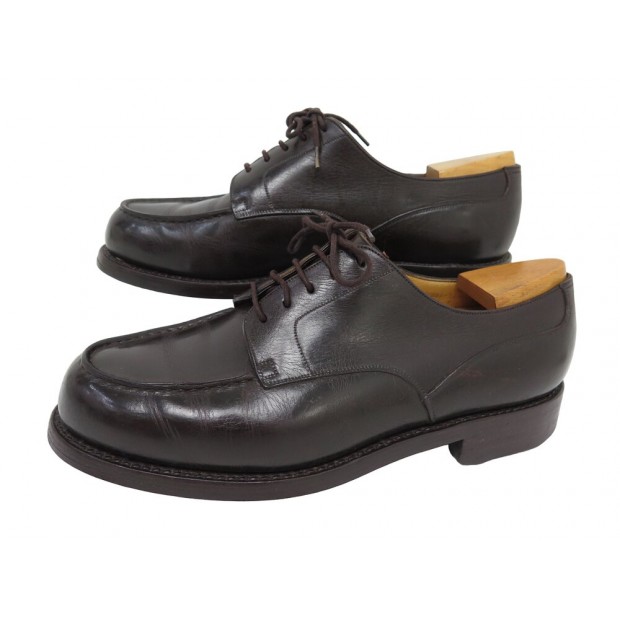 CHAUSSURES JM WESTON DERBY LE GOLF 641 8E 42 LARGE 42.5 CUIR MARRON SHOES 870€