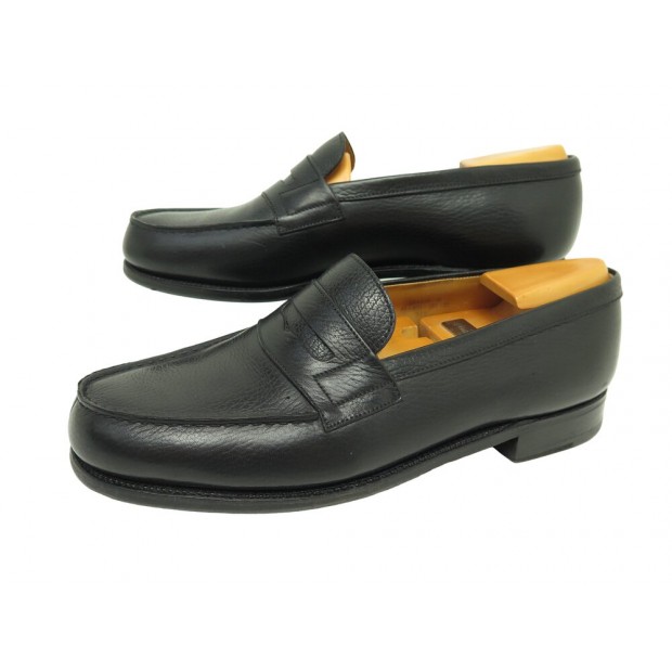 NEUF CHAUSSURES JM WESTON MOCASSINS 180 7.5D 41.5 EN CUIR NOIR LOAFERS SHOE 880€