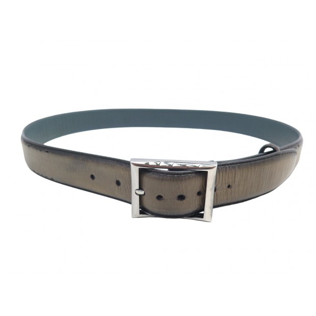 CEINTURE BERLUTI CLASSIC 35 MM 95 EN CUIR PATINE MARRON BROWN LEATHER BELT 580€